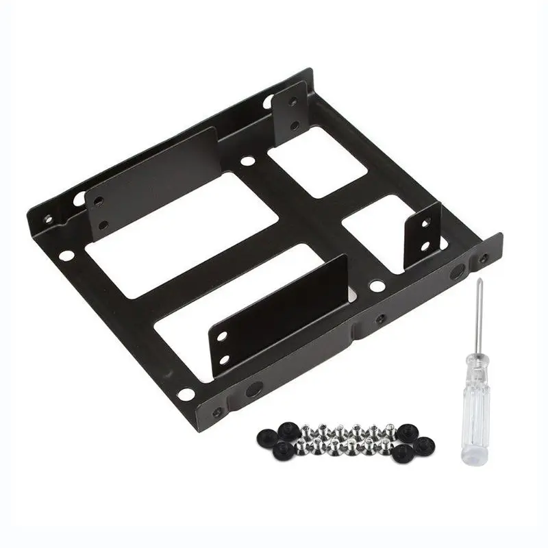 

1Set Dual 2.5 Inch SSD to 3.5 Inch Internal Hard Disk Drive Mounting Kit Bracket