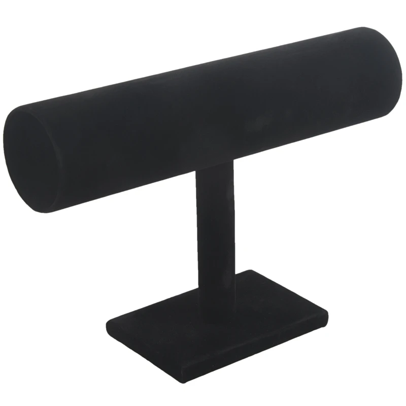 

T-shaped velvet display unit for bracelets and watches Black
