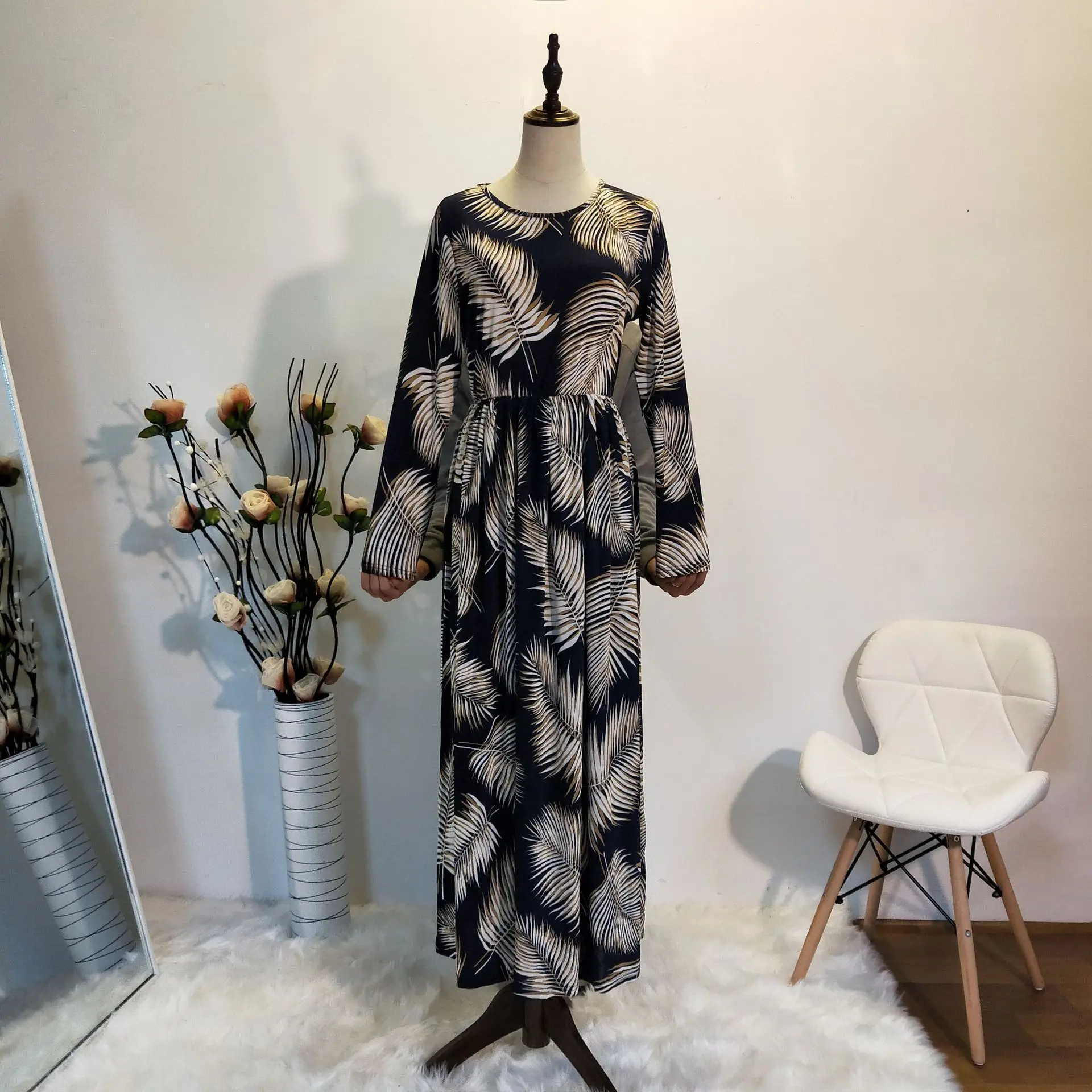 Дубай abaya Femme мусульманское длинное платье для женщин халат Турция с длинным