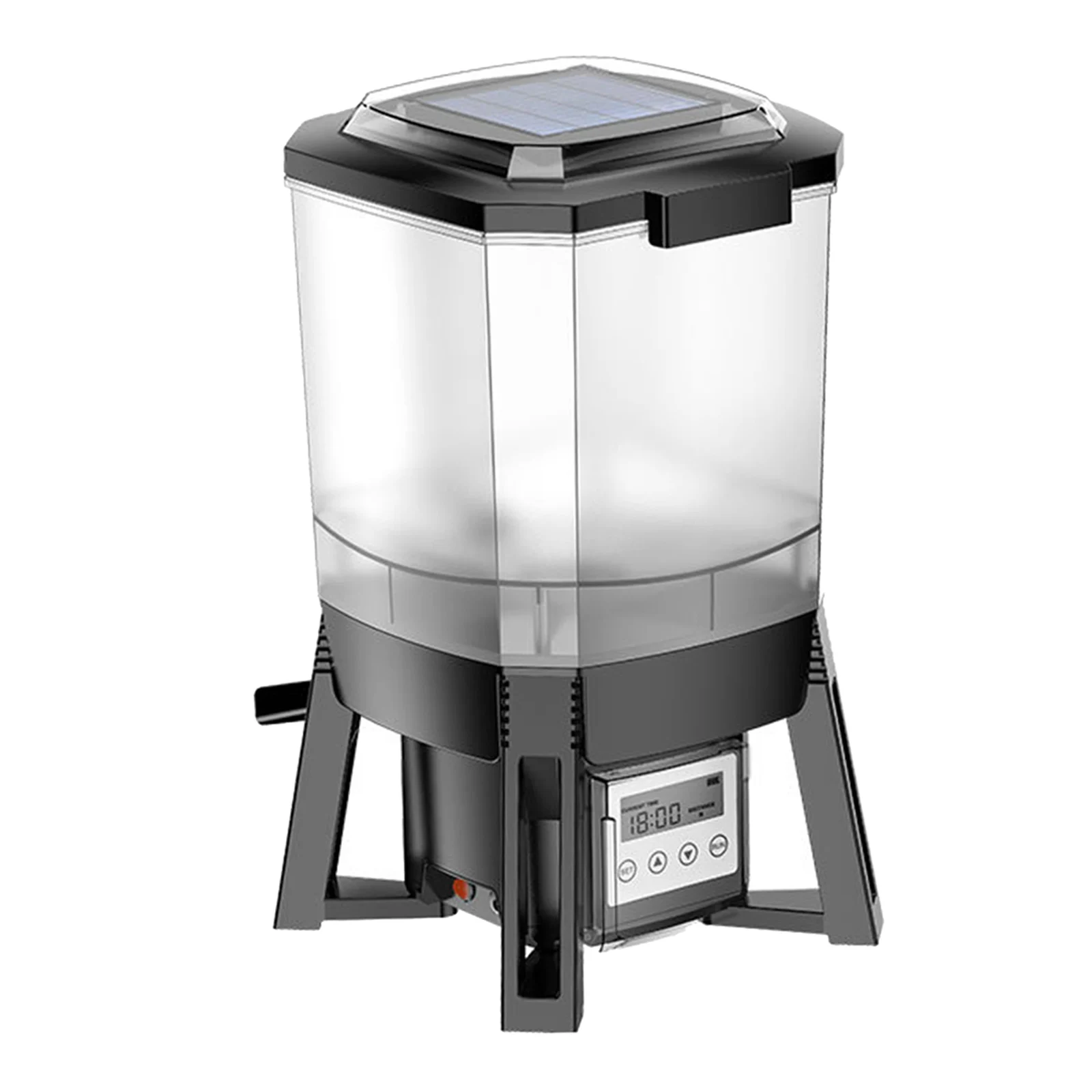 

Adjustable Solar Power Automatic Aquarium Feeder Auto Fish Food Dispenser 6L Large Capacity