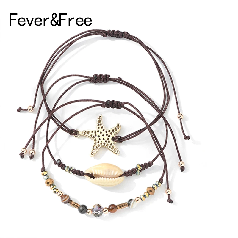 Fever & Free новый женский браслет в стиле бохо многослойная веревочная цепь морская