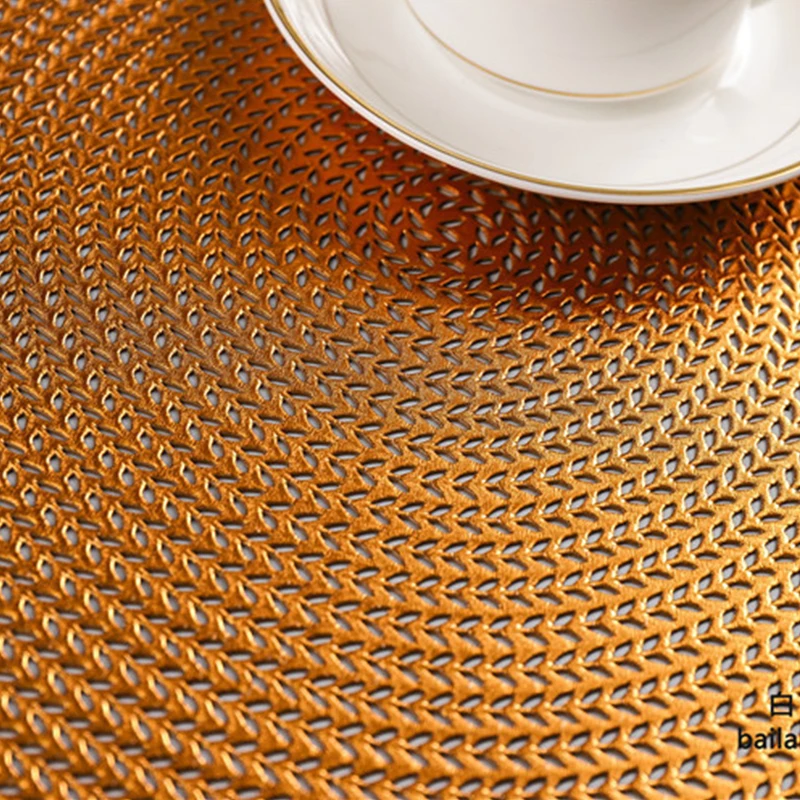 38 СМ Круглая ПВХ кухонная салфетка-подставка для обеденного стола коврики стейка