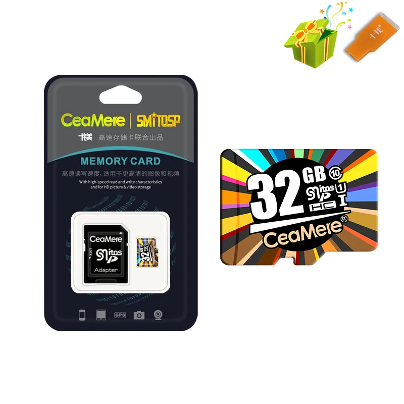 CeaMere карта памяти 256 ГБ 128 Гб 64 Гб U3 UHS-3 32 ГБ Micro sd карта класс 10 UHS-1 флэш-карта памяти Microsd TF/sd карта s для планшета - Емкость: 32GB