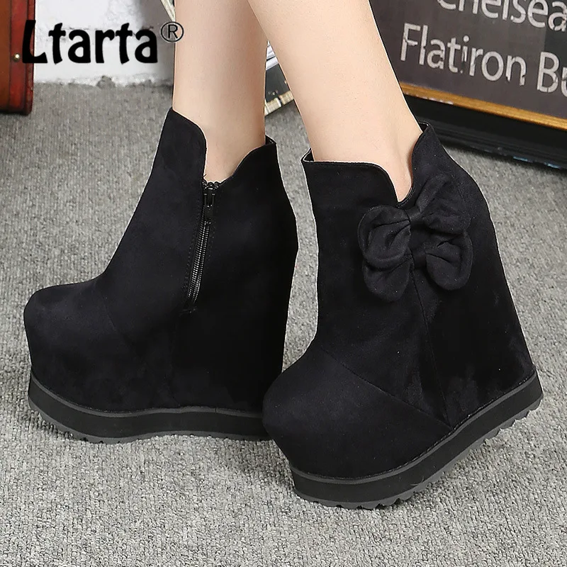 LTARTA/модельные модные ботинки Обувь с бантом для ночного клуба Женские Вечерние