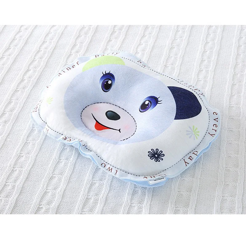 Cotton Printed Baby Pillow Newborn Head Protect Cushion Anti Flat For Infant Bear Cartoon Sleep Positioner Child | Мать и ребенок