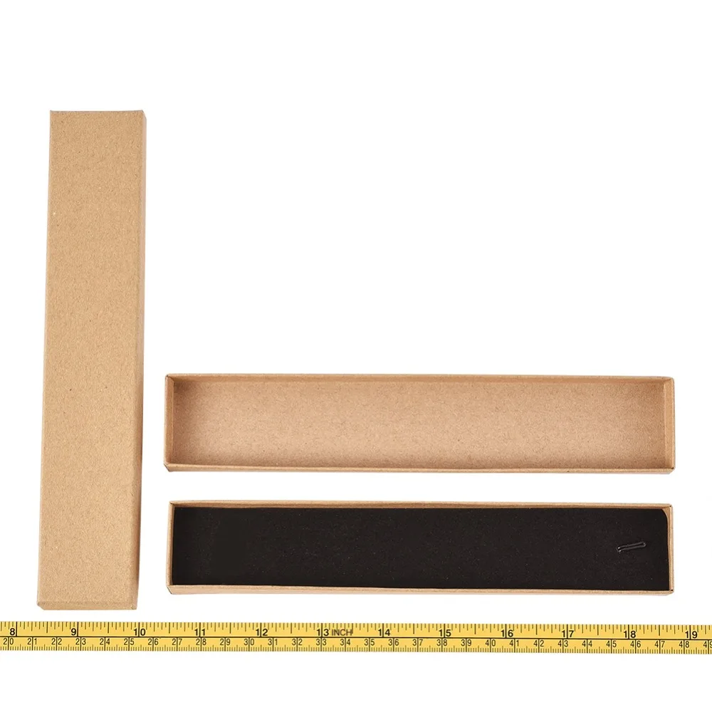12 шт. 9x7x3 см прямоугольная картонная коробка для ювелирных изделий подарочные коробки для ожерелья для ювелирных изделий упаковка с губкой внутри F70