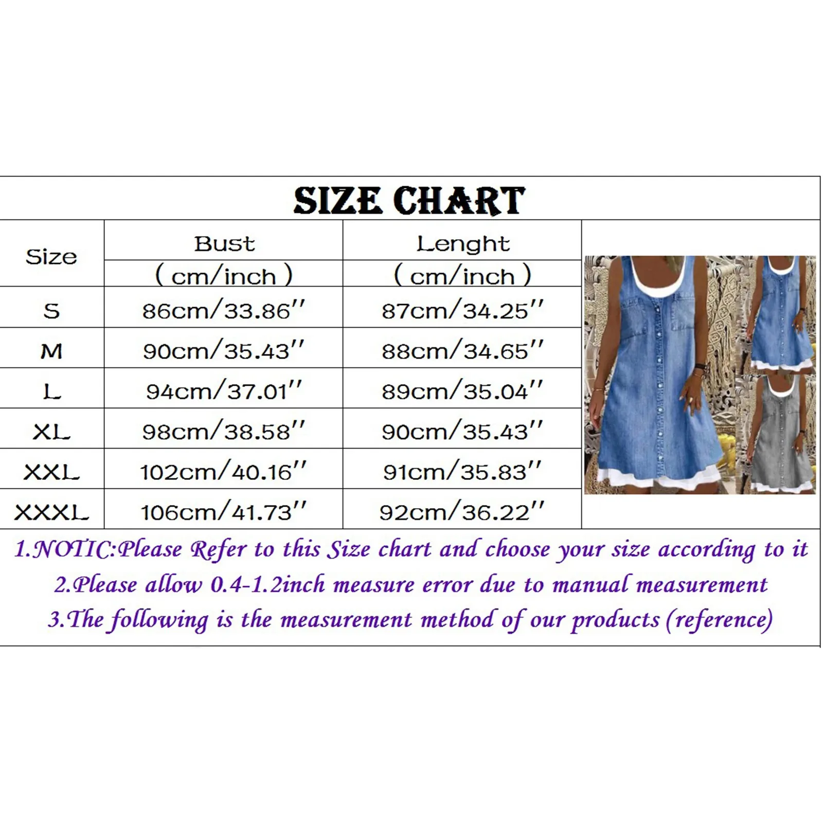 

Dresses Women Summer 2021 Casual Denim Print Dress O-neck Sleeveless Loose Fake Two Dress Vestidos De Mujer Insgoth Dress