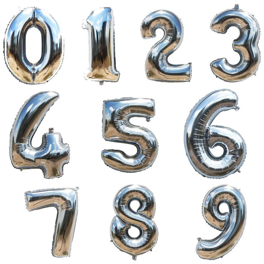 32 &quotшары с арабскими цифрами Детские шары для дня рождения фольга воздушные