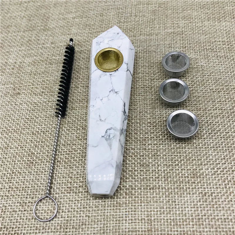 Натуральная белая Бирюзовая Хрустальная палочка курительная трубка исцеляющий