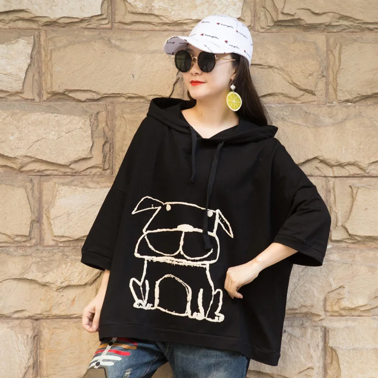 QING MO черный белый красный желтый женский свитер с капюшоном 2020 Женский свитшот