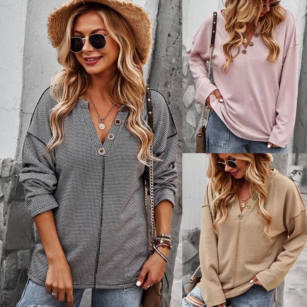 

Independent sexy T-shirt long sleeve Chaozhou people's sweater in autumn and winter 2021 women's leisure and holiday style