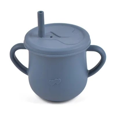 

Food Grade Water Cup Baby Learning Drinkware Children's Silicone Drinking Straw Water Cups Baby Silicone Learning Cup 200ml