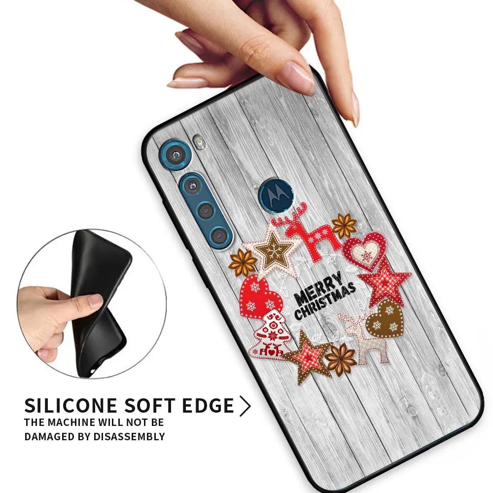 merry christmas cute snowman phone case for moto one fusion plus g60 g50 g30 g9 g8 play plus power lite e7 plus e6s cover free global shipping