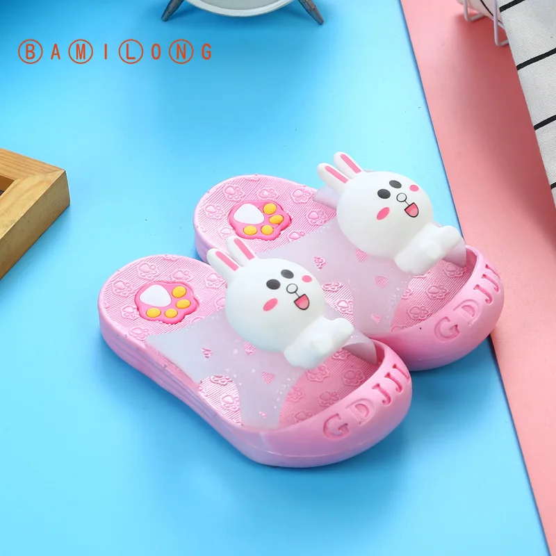 2020 новые летние сандалии для девочек детские с рисунком Нескользящие Тапочки