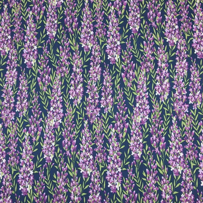 Цветок лаванды 100% хлопок ткань для девочки одежда Комплект постельного белья