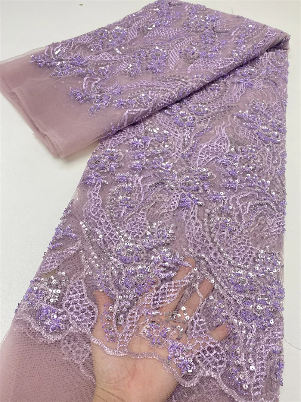 

Французская Тюлевая кружевная ткань 2021, Высококачественная швейцарская вышивка в нигерийском стиле, блестящая мягкая кружевная ткань 4117B