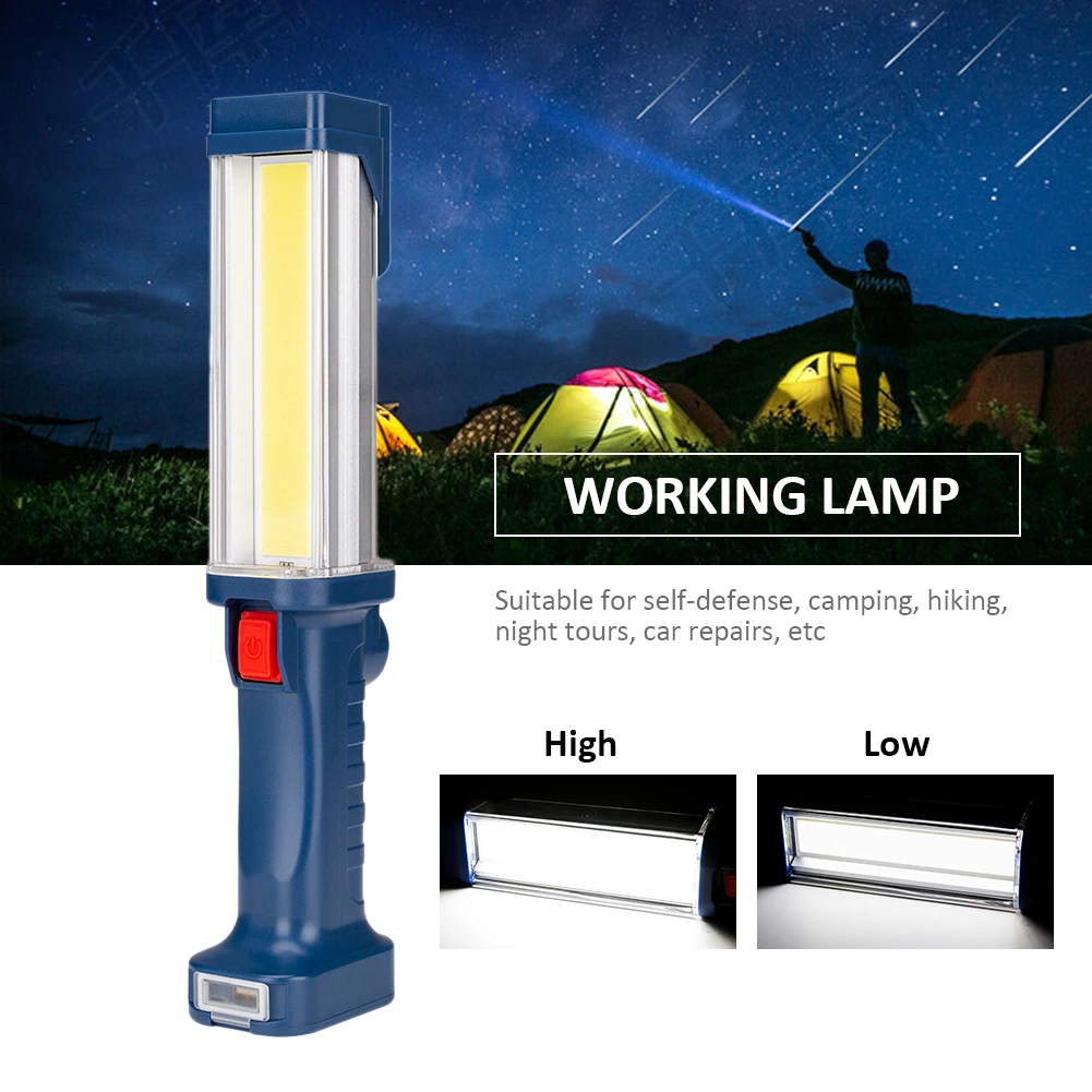 

Work Light USB Charging Cob High Brightness With Magnet Outdoor Camping Multi-Function Car Repairing Portable Lamp Car Accessory