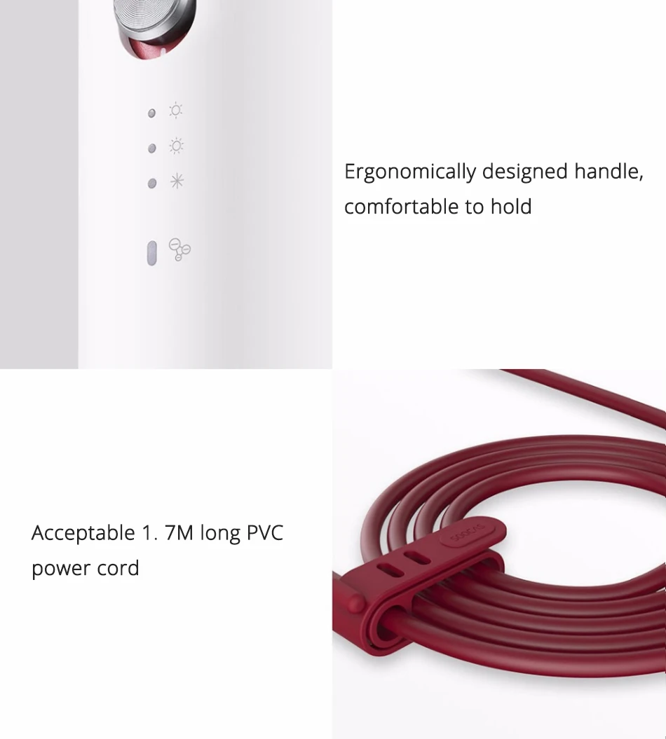 Xiaomi Mijia Soocas H3S Анион Фен из алюминиевого сплава корпус 1800 Вт воздушный выход анти-горячий инновационный дизайн диверсии