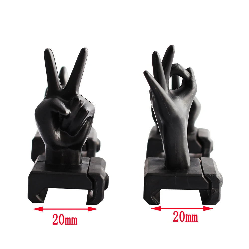 VULPO New Style 4Pcs/Set Finger Thumb Sight Airsoft Plastic For 20mm Rail Hunting Scope |