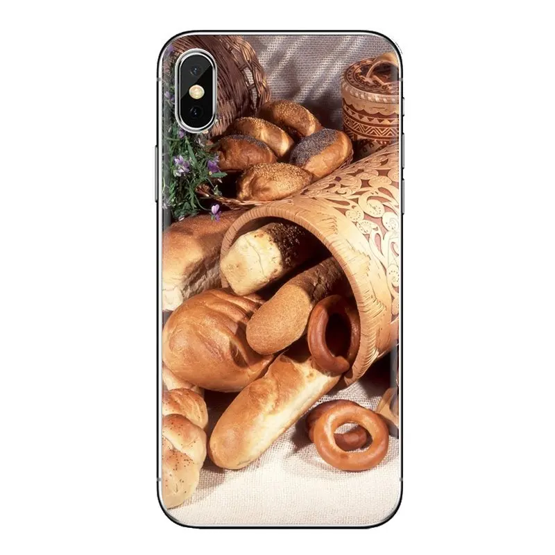 Обои еда выпечки хлеба для samsung Galaxy S2 S3 S4 S5 мини S6 S7 край S8 S9 Plus Note 2 3 4 5 8 Coque Fundas