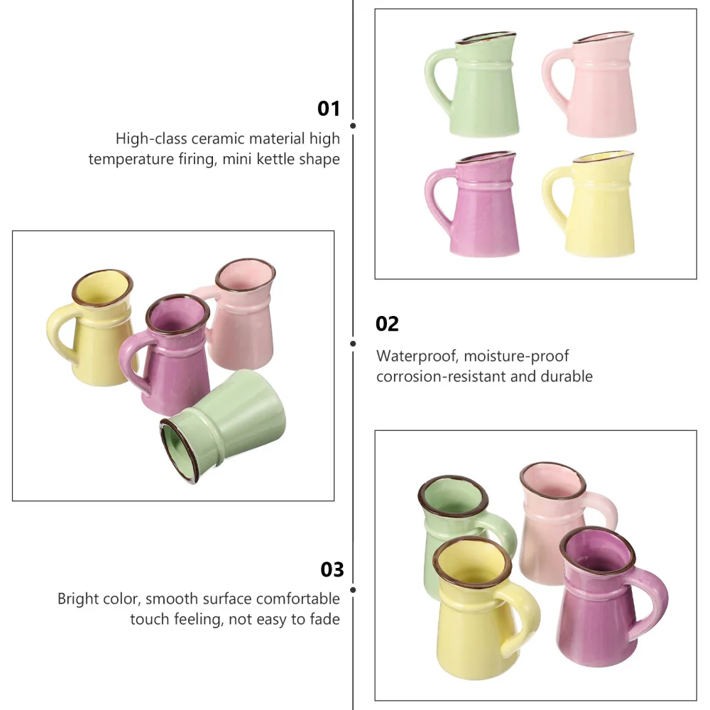 4 шт. цветочные горшки красочные фотообои маленькие горшки|Цветочные и кадки| |