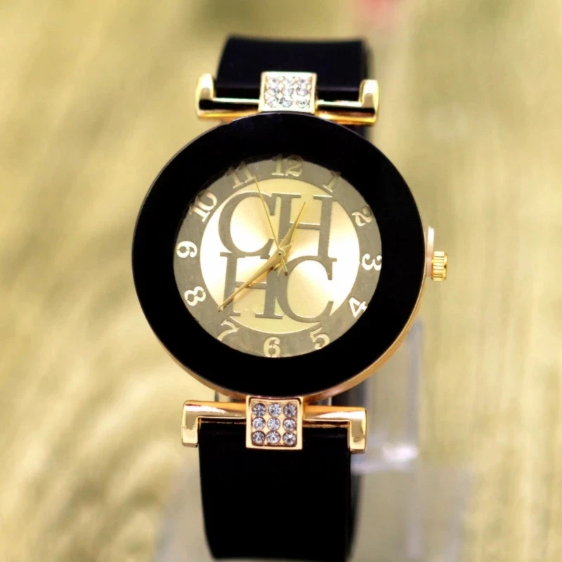 

Reloj Mujer 2021Fashion Silicone Watches Women Casual Quartz Watch Ladies Gold Crystal Sports Watches Clock Hot Kobiet Zegarka