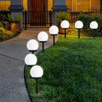 solar lights outdoor solar led globe powered garden light waterproof for yard patio walkway landscape in ground spike pathway