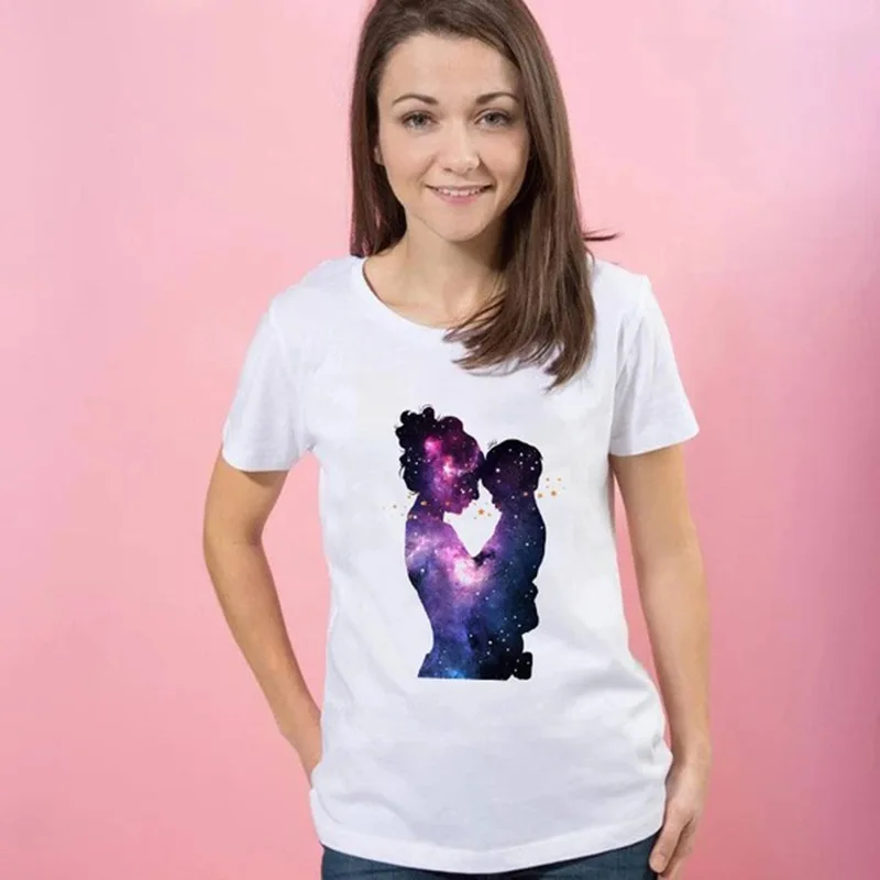 

Summer Cute Printed Family Tshirts Mommy and Me Clothes Short Sleeved Tops Unisex Children's Tee Mother Kids Matching T-shirt