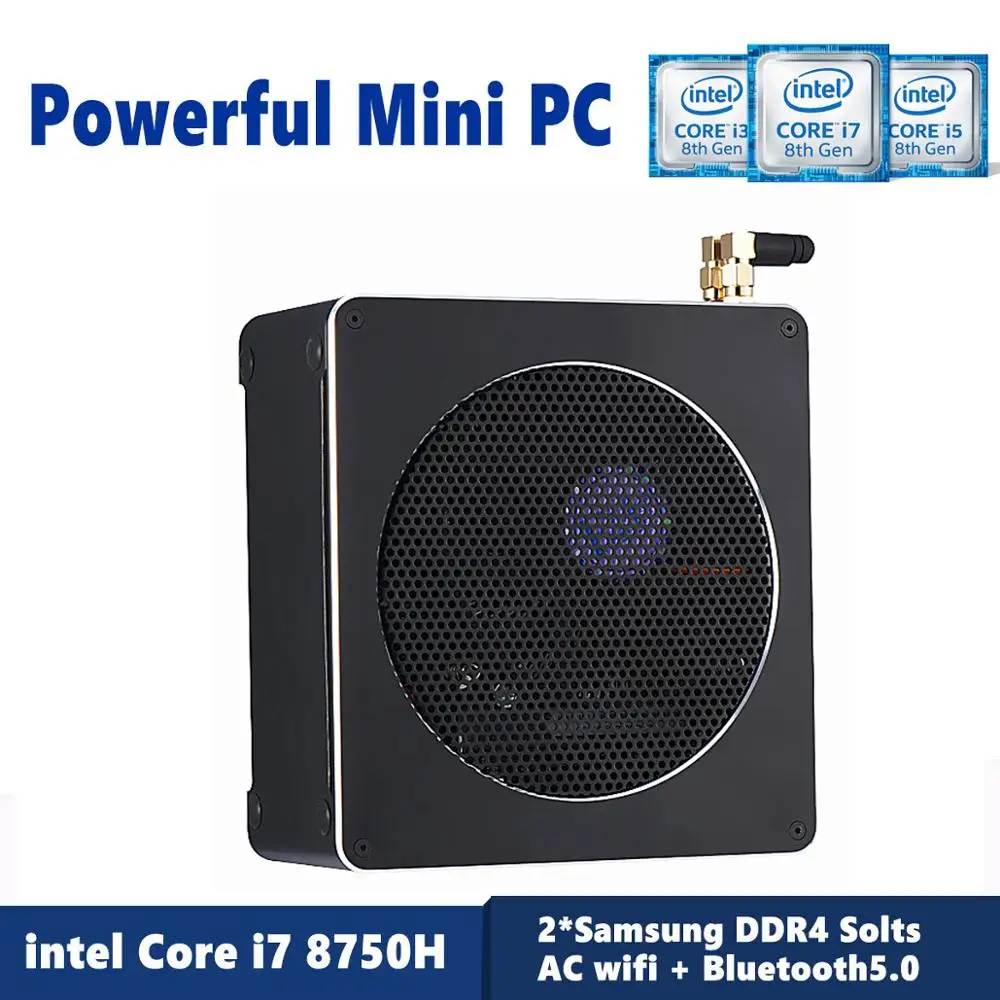 Мини-ПК Windows 10 процессор Intel Core i7 8750H 8 ГБ/128 Гб SSD поддерживает 2 5 ''HDD &amp SSD/4 K/HDMI