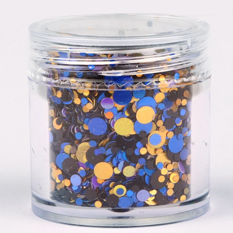 

10ML Holographic Nail Glitter Sequins Mix 1/2/3mm Round Shape Sparkly Paillette Flakes Nail Art Decorations Manicure Accessories
