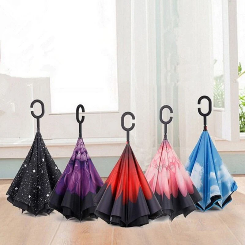 Woman Small Fresh Folding Umbrella Long Handle Clear Umbrellas Flower Zont Colorful Regenschirm Wedding Parasol 5U | Дом и сад
