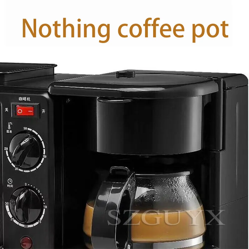 3-в-1 электрическая многофункциональная домашняя машина для завтрака, кофемашина, горизонтальная сковорода, электрическая печь, хлебопечка от AliExpress RU&CIS NEW