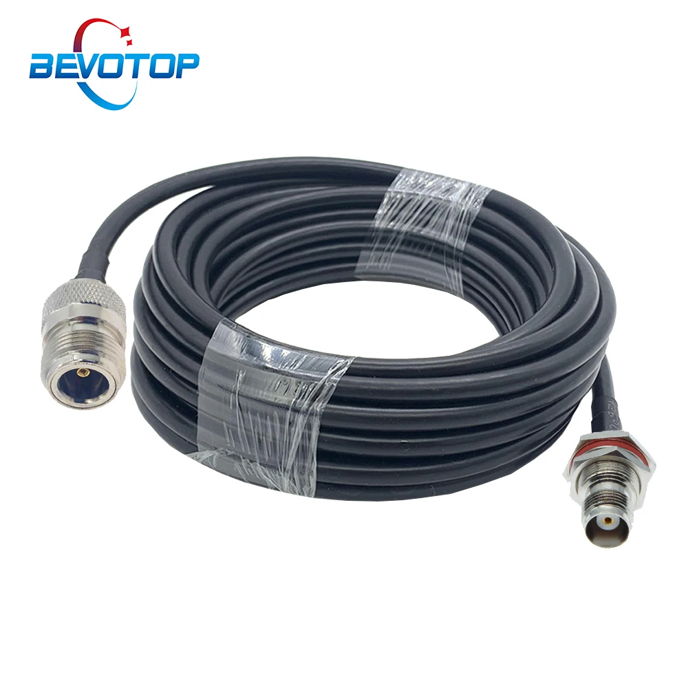 

Waterproof TNC Female Bulkhead to N Male Plug Adapter RG58 Cable 50 Ohm RF Coaxial Extension Cord Jumper 15cm 50cm 1M 3M 5M 10M