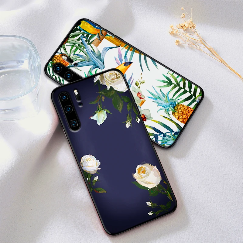 Роза обои для huawei Y6 Y7 2018 Y9 Prime 2019 Коврики 10 20 Pro Nova2 3 4 Lite Nova 2i 3i 5i Мягкий силиконовый