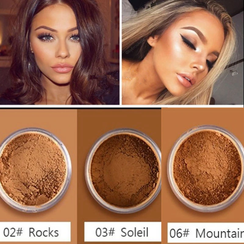 

Makeup Loose Setting Powder Matte Mineral Oil-control Long-lasting Face Concealer Contour For Black Dark Skin contour palette