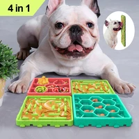4pcs pet dog feeding bowls puppy slow down eating feeder dish bowel prevent obesity dogs supplies food plate