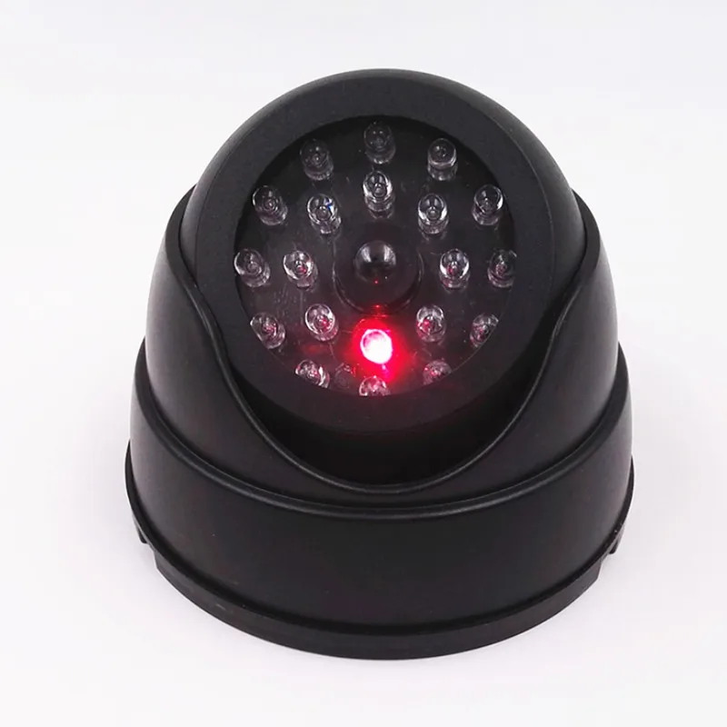 

LED Light Fake Camera Black Outdoor CCTV Fake Simulation Dummy Camera Home Surveillance Security Dome Mini Camera Flashing
