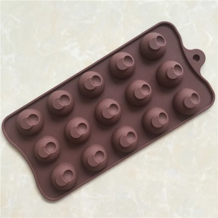 

15 Even Semicircle Moon Shape Silicone Chocolate Mold Ice Grid Mold Xg078