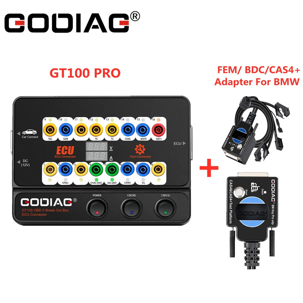 GT100+ ECU Bench Connector OBD II Break Out Box GT100 Pro with Electronic Current Display for BMW FEM/ BDC/CAS4 / CAS4+ | Автомобили и