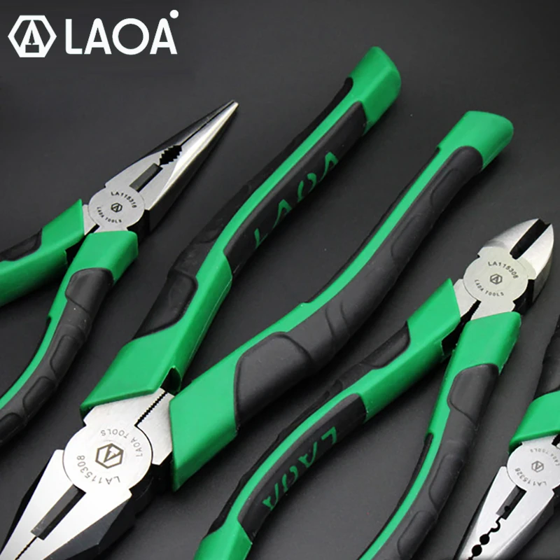 LAOA кусачки для проводов, плоскогубцы для CR-V, Набор плоскогубцев для длинного носа, диагональные плоскогубцы, щипцы для боковой резки проводов, инструменты