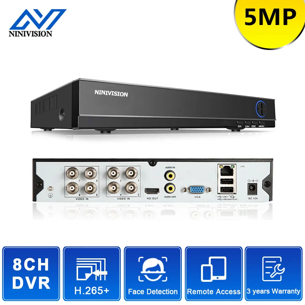 H.265 6 в 1 4 канала/8 каналов/16 каналов AHD DVR видеорегистратор системы видеонаблюдения