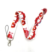10pcs china red famous architecture neck strap lanyard for keys id badge holder mobile phone straps hang rope keychain lanyards