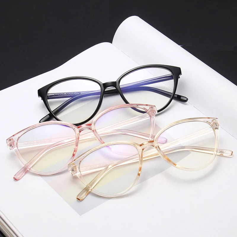 

Simple Cat Eye Eyewear Anti-blue Glasses For Women Female Optical Glasses Eyeglasses Transparente Flat Mirror Glasses lunette