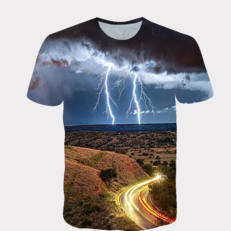 Детская одежда 3D новая футболка с принтом молнии персонализированная модная для