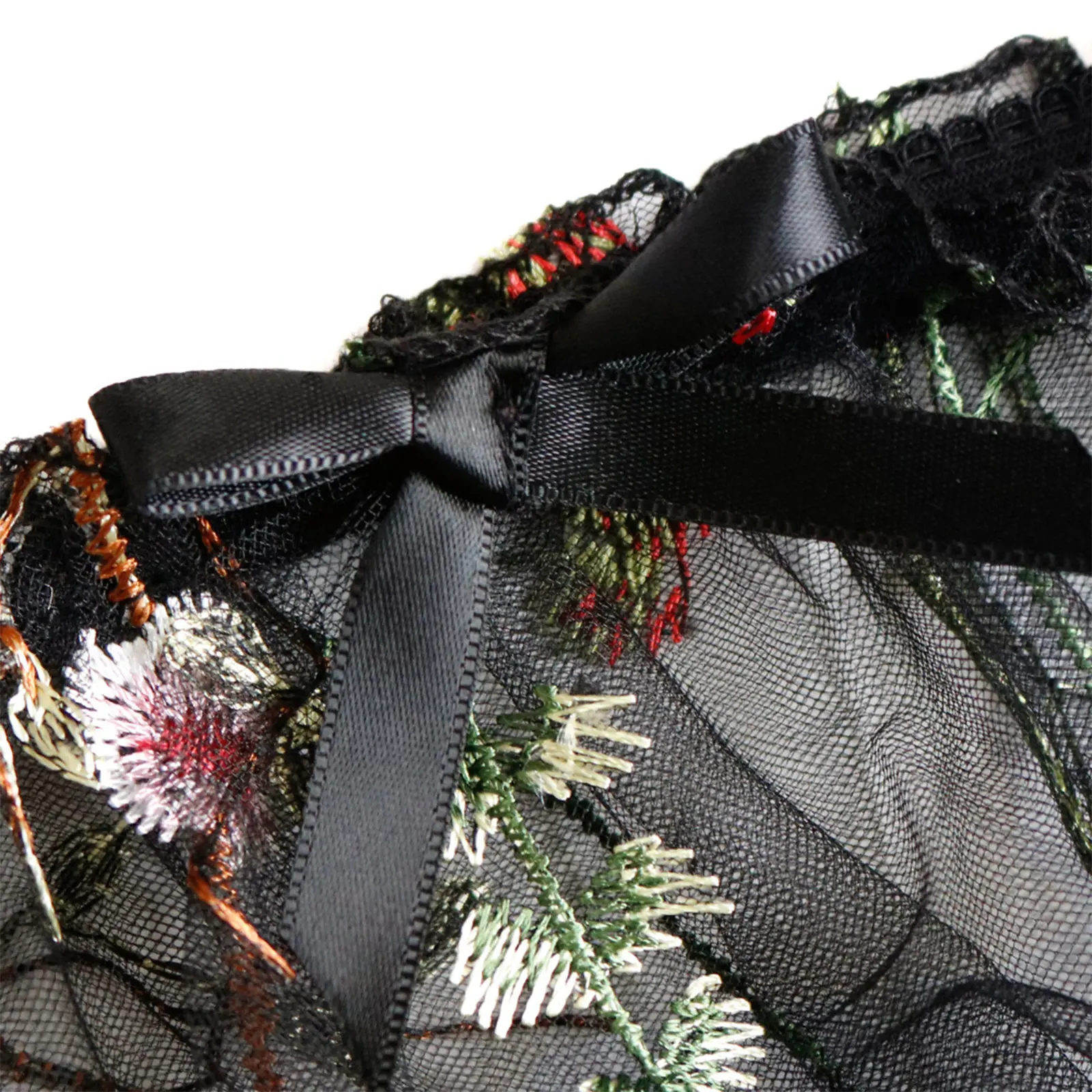 

New Fashion bra set female sexy embroidery lingerie free thread transparent lingerie embroidery mesh sheer lingerie set