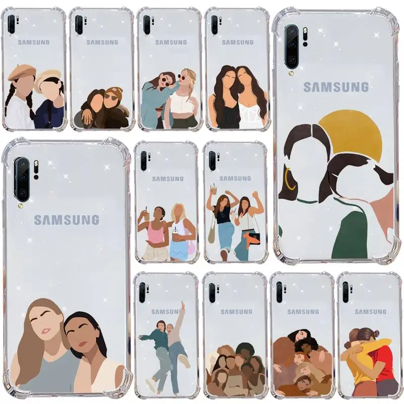

A minimalist girlfriend Phone Case Transparent for Samsung s9 s10 s20 Huawei honor P20 P30 P40 xiaomi note mi 8 9 pro lite plus