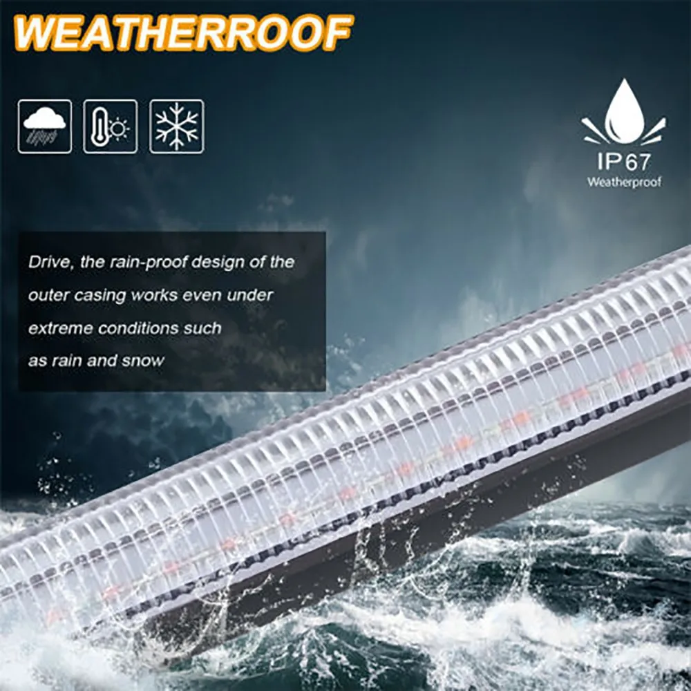 

Car Daytime Running Light Turn Signal LED 24CM 9.4 Inch DC 12V DRL Strip White Yellow
