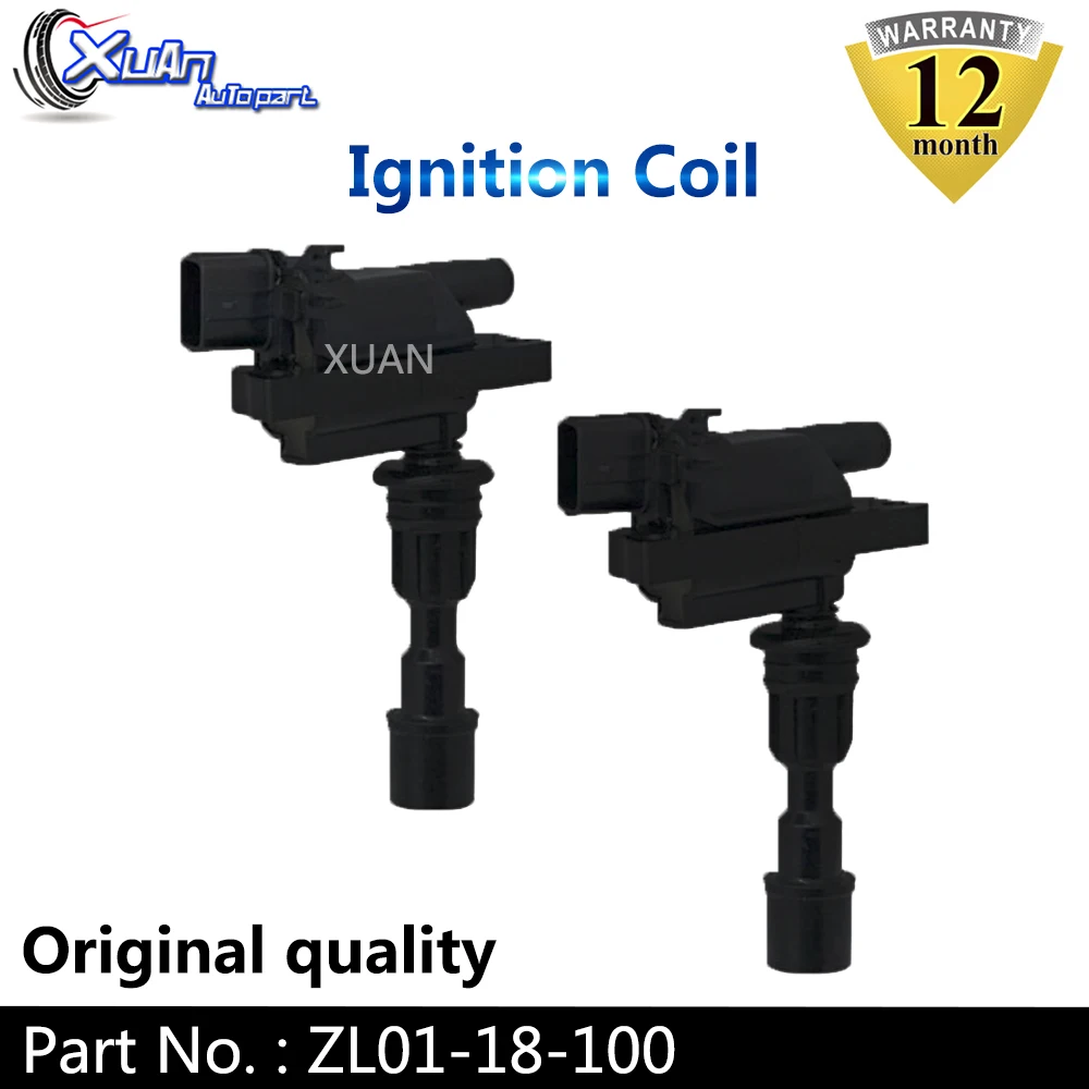 

XUAN High Quality 2 pcs Ignition Coil ZL01-18-100 For Mazda 323 98-04 1.5L 1.6L Miata 01-05 1.8L L4 ZL01-18-100B UF-408