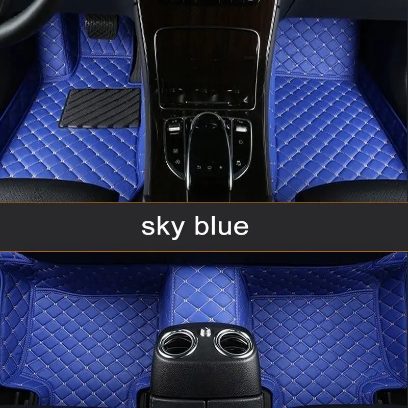 Leather Car Floor Mats For BMW Audi Mini Chevrolet Dodge Toyota kia Customization Dedicated Link Foot Cover Auto Carpet