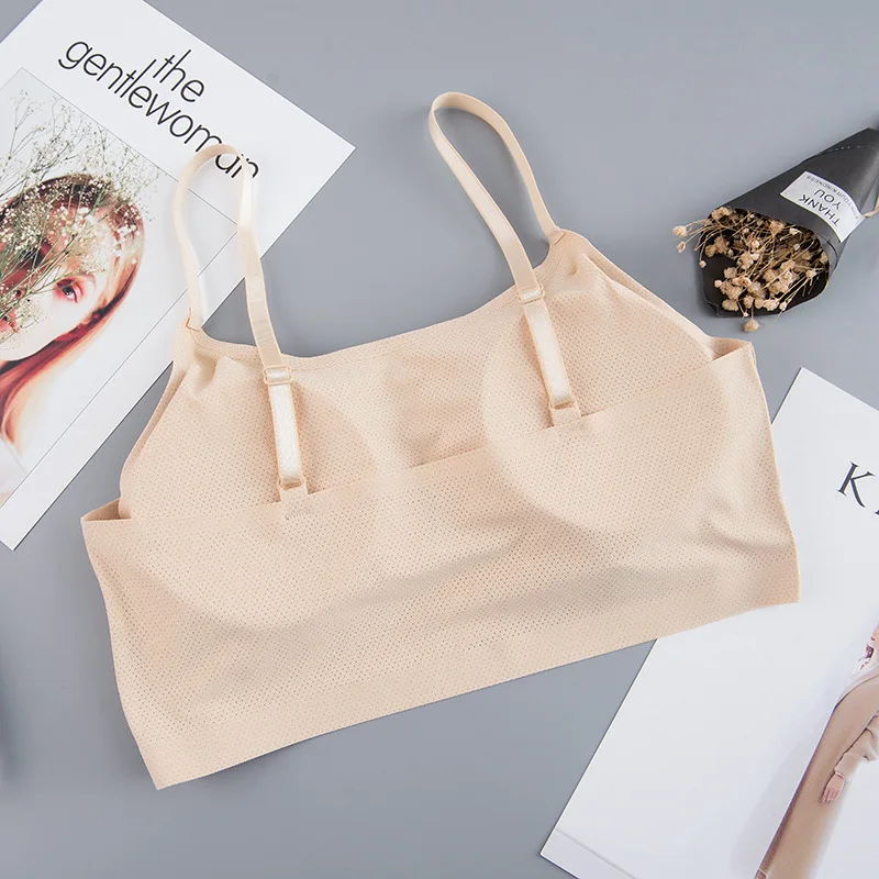 Эластичный бюстгальтер со шнуровкой на груди тонкий слитный бесшовный топ-труба